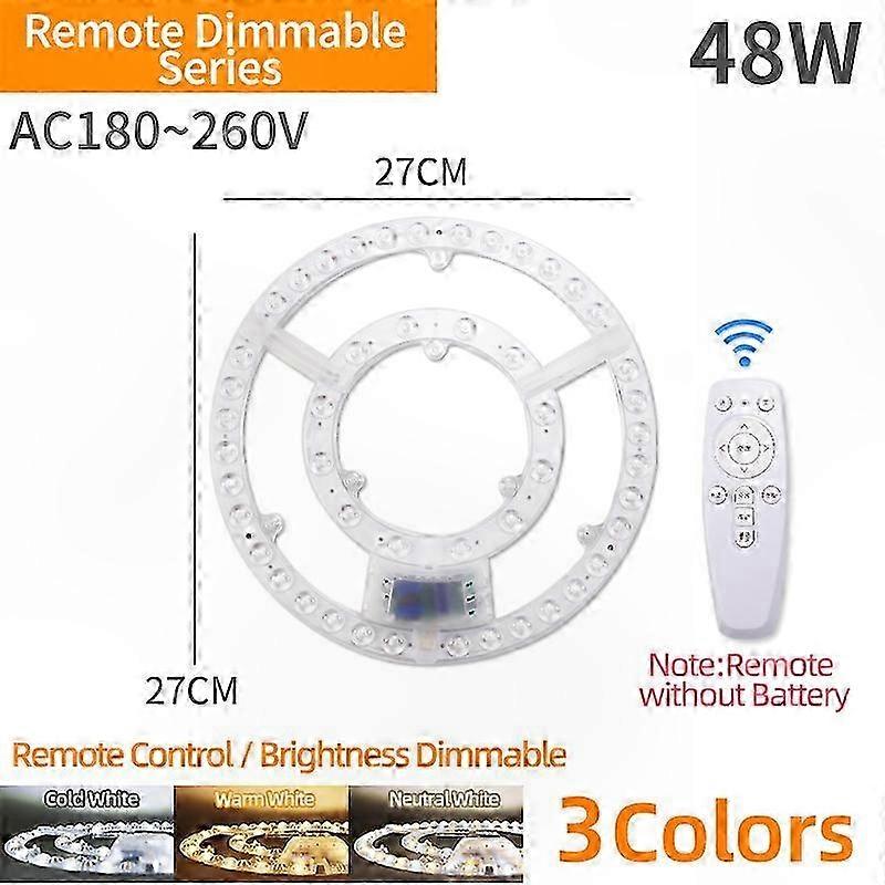 Dimmable Ceiling Lamp LED Module Replacement Ring Panel Light 12W-72W AC 240V Remote Control