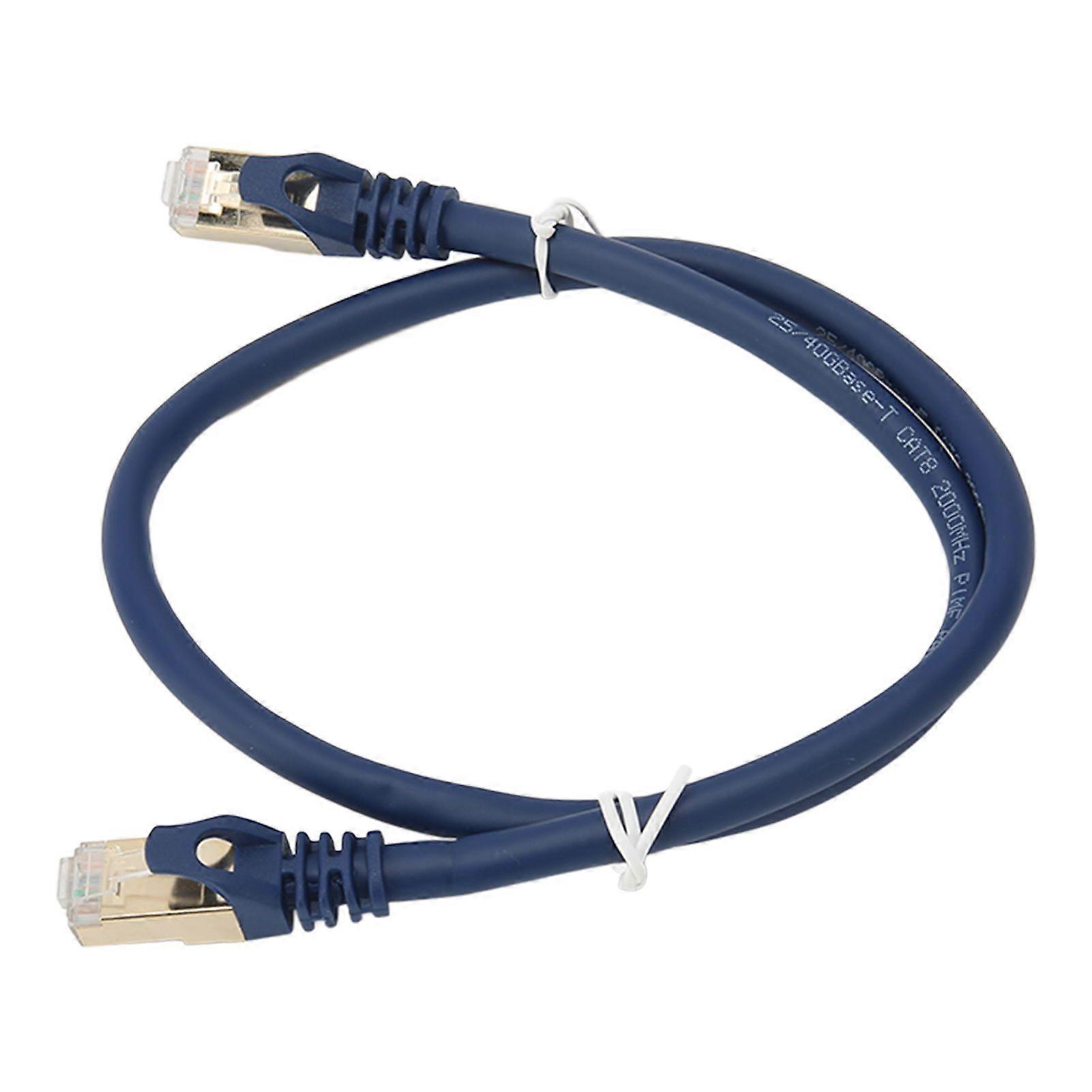 Network Cable 40Gbps 2000MHz 0.5m High Speed Cat 8 Ethernet Cable for PS5 for PS4 Ethernet Switch Router ModemSH