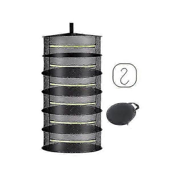 2/4/6/8 Layer Drying Rack Net Herb Drying Black Mesh Hanging Dryer Rack With Zipper Compatible With Plant Hydroponics Flowers