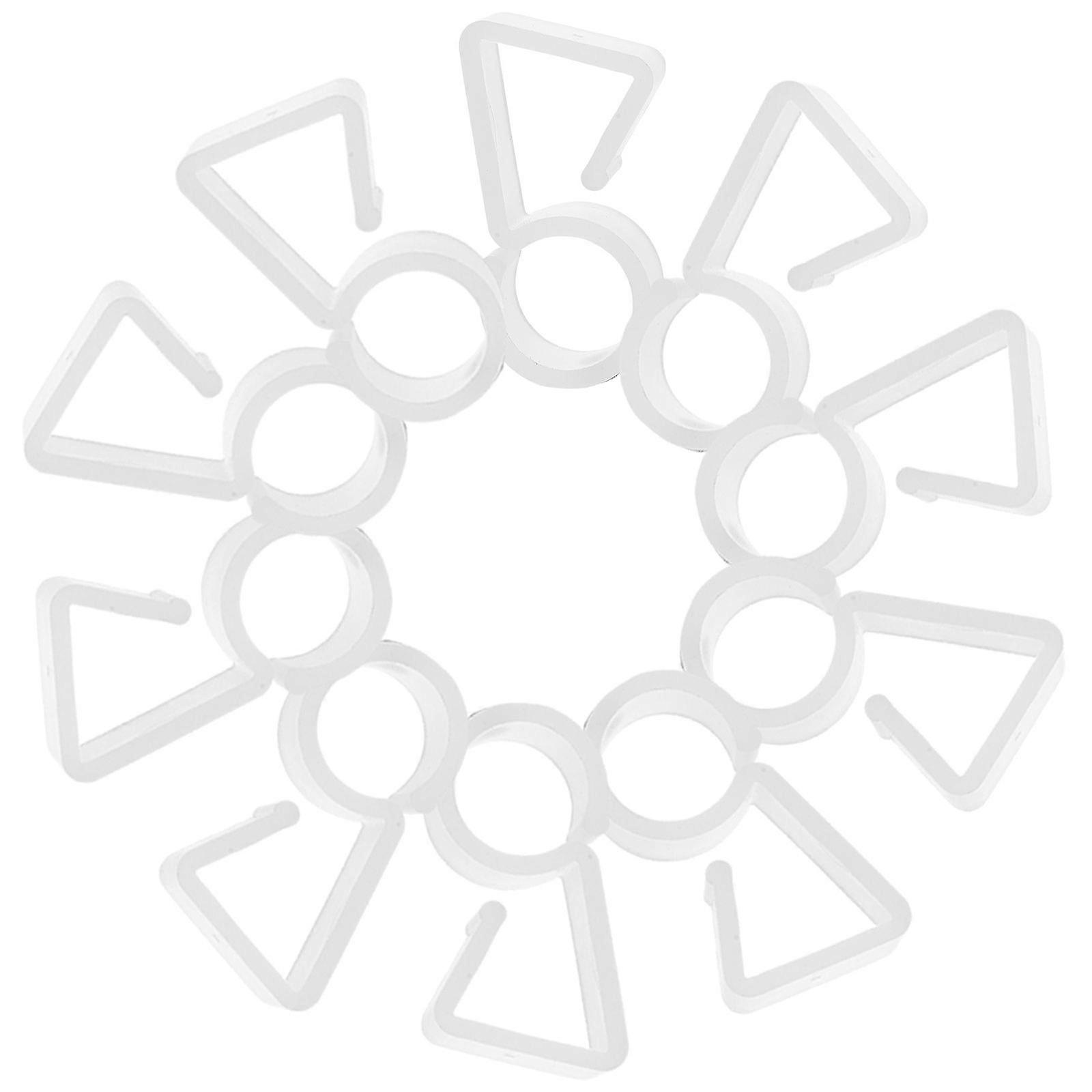 100pcs Pendant Hooks Plastic Unique Shape Hangers Decor Lights Hook for Party