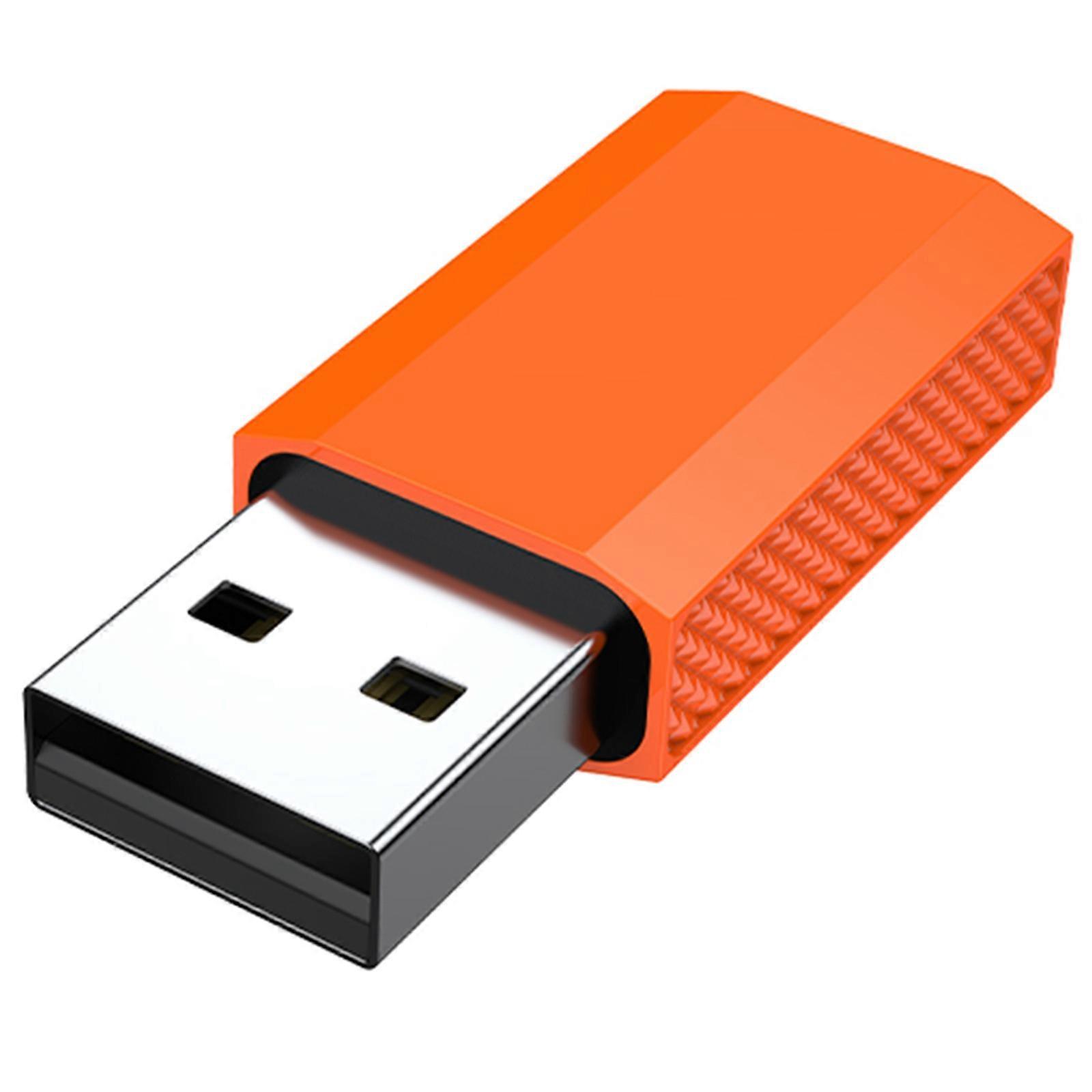 Small USB to TRRS Auxiliary Port Adapters External Sound Card Replacement Plastic Texture Suitable for Laptop  oranges