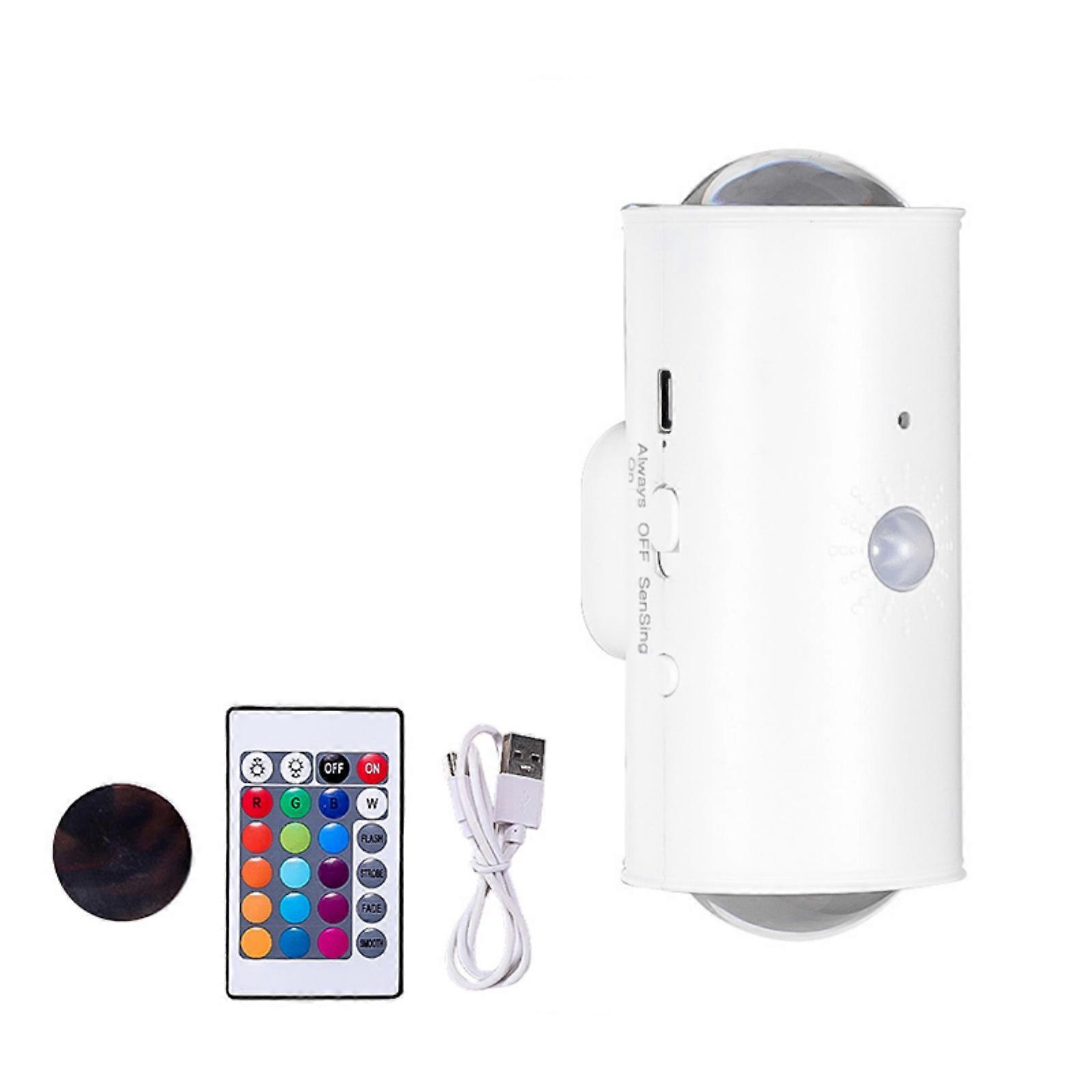 16 Color Motion Activated Night Light Double head Colorful Atmosphere Light Motion Sensor Magnetic Wall Lamp Multicolor