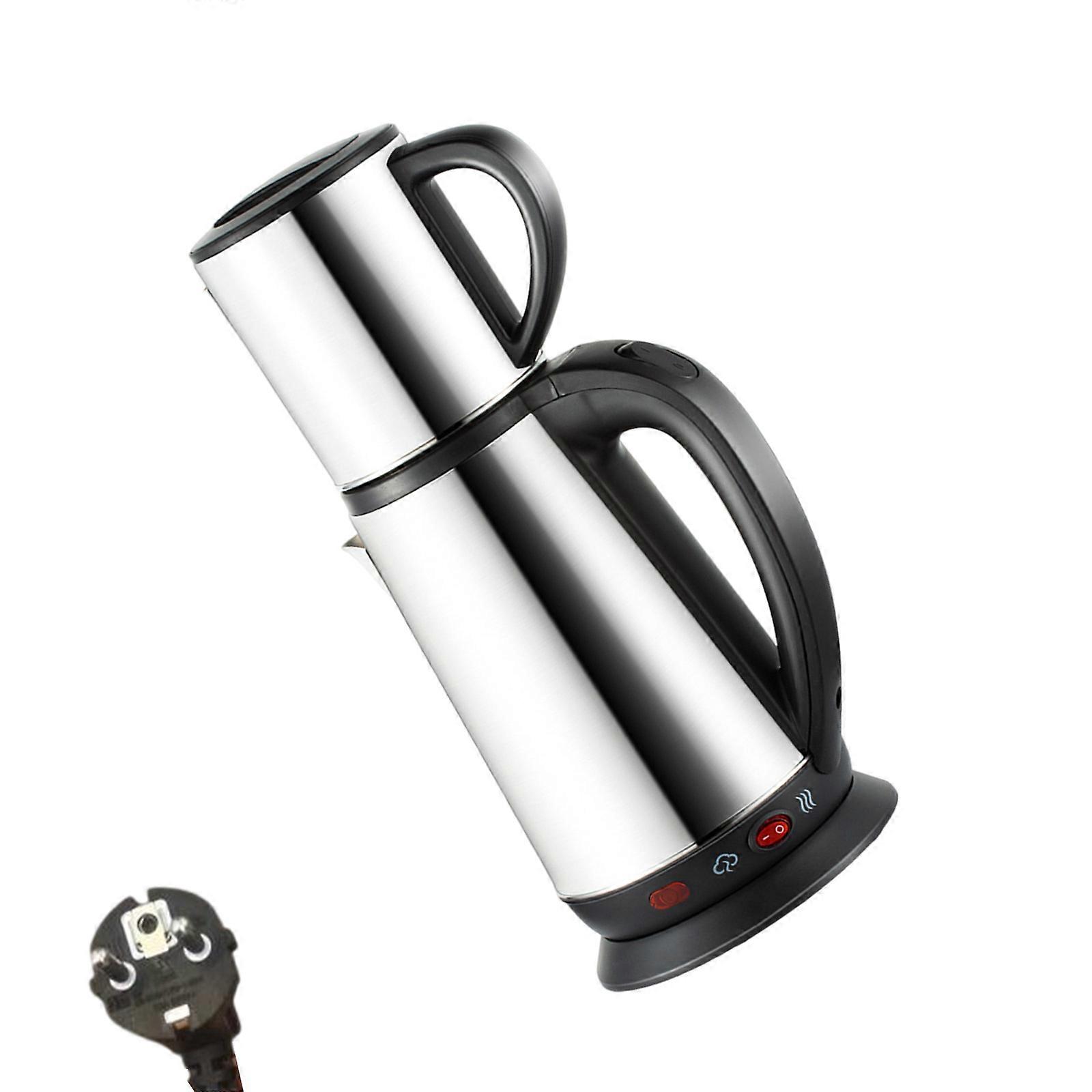 Multifunctional Double Pot Water Kettle Electric Turkish Teas Maker with Filter Ergonomic Handle Teapot for Home Multicolor