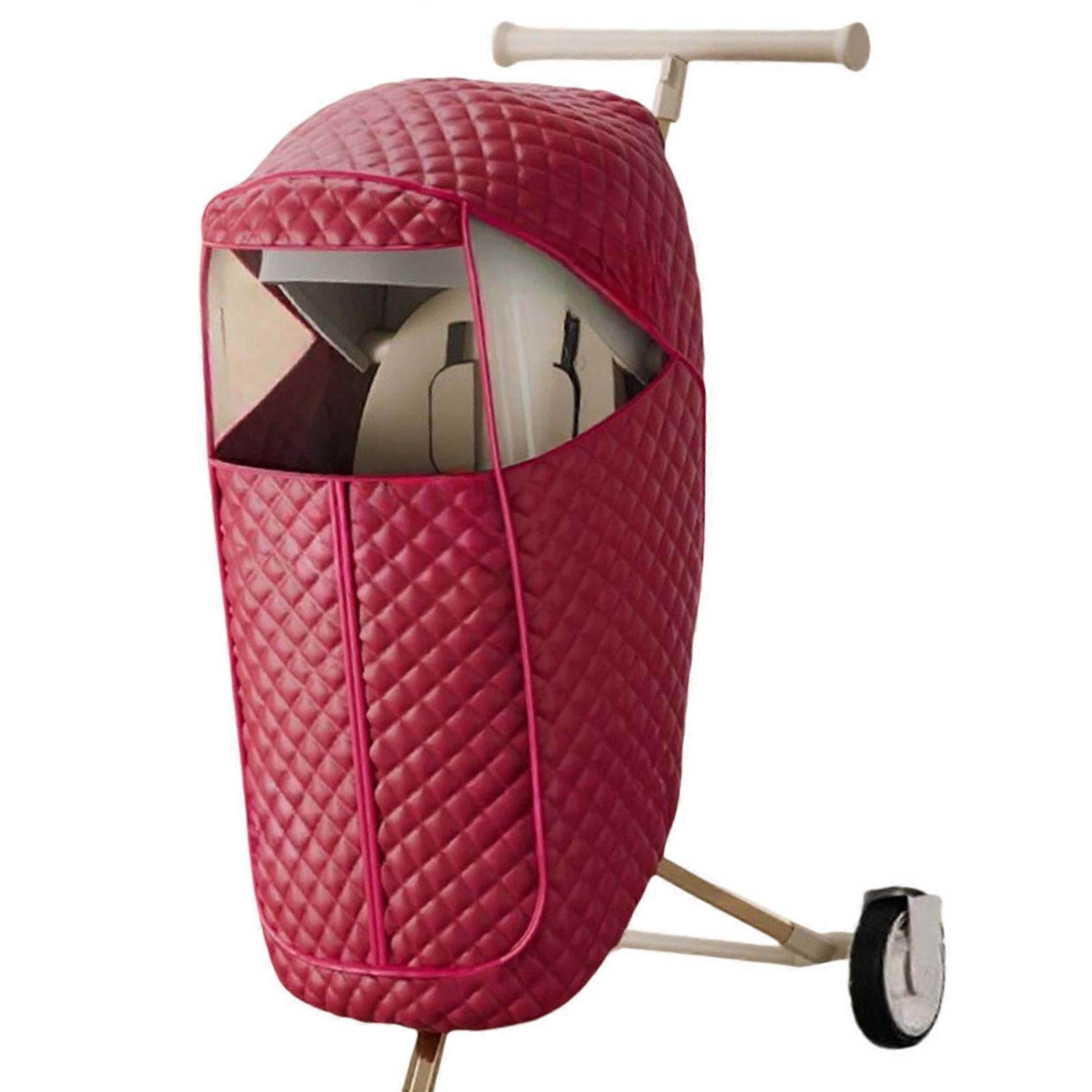 Breathable Strollers Accessory With Quick Access Zipper Foldable Storage Pouch Nonslip Hook For Secure Windproof Coverage  Burgundy