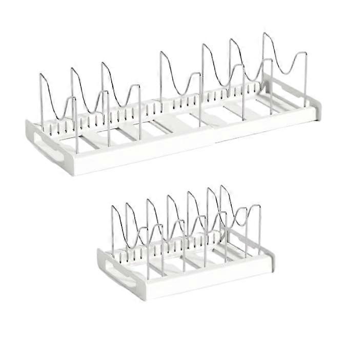 Baking Tray Storage Rack Adjustable Expandable Pan Lid Holder for Cabinet Drawer Pantry