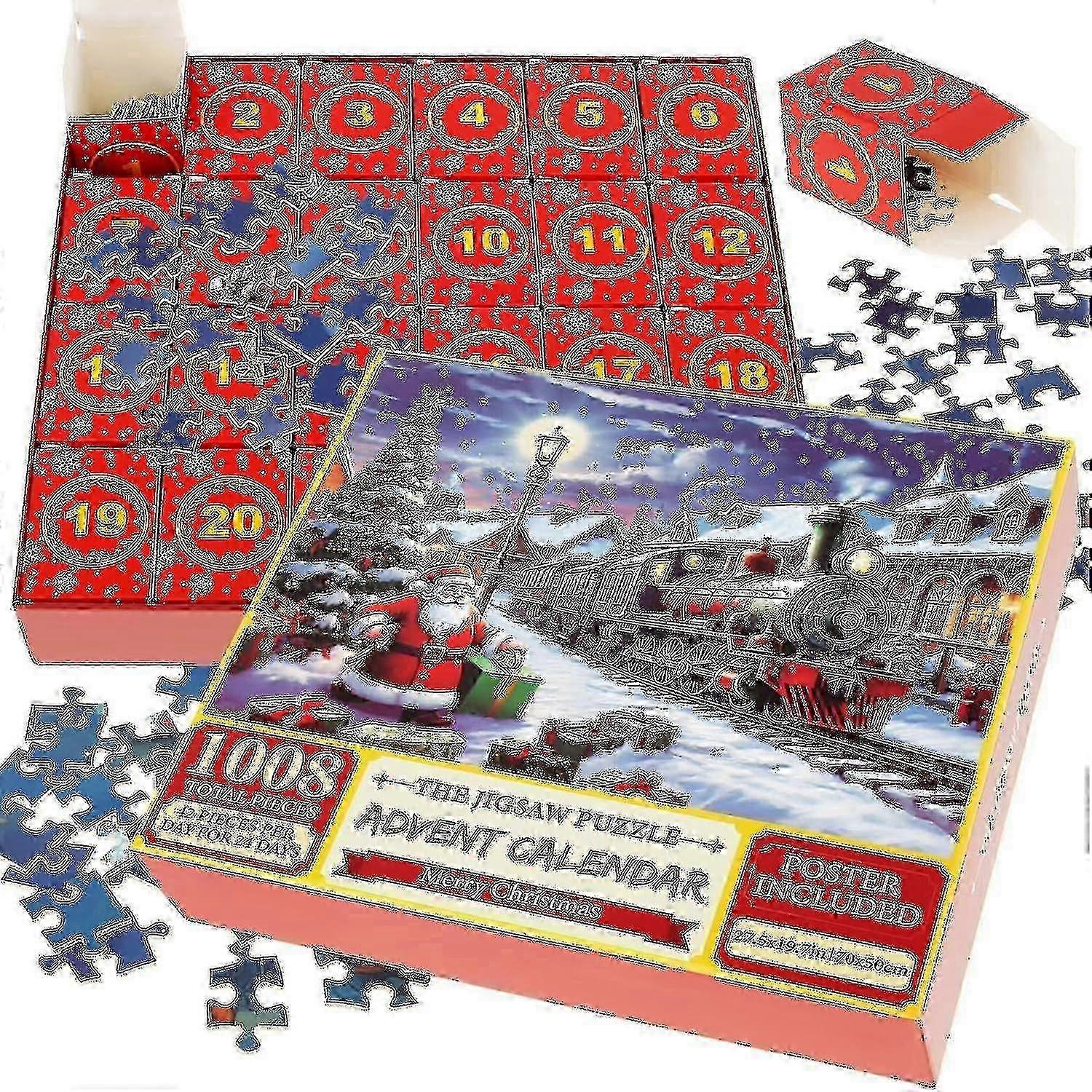 Christmas countdown calendar for kids with puzzle blind box collection New Arrival