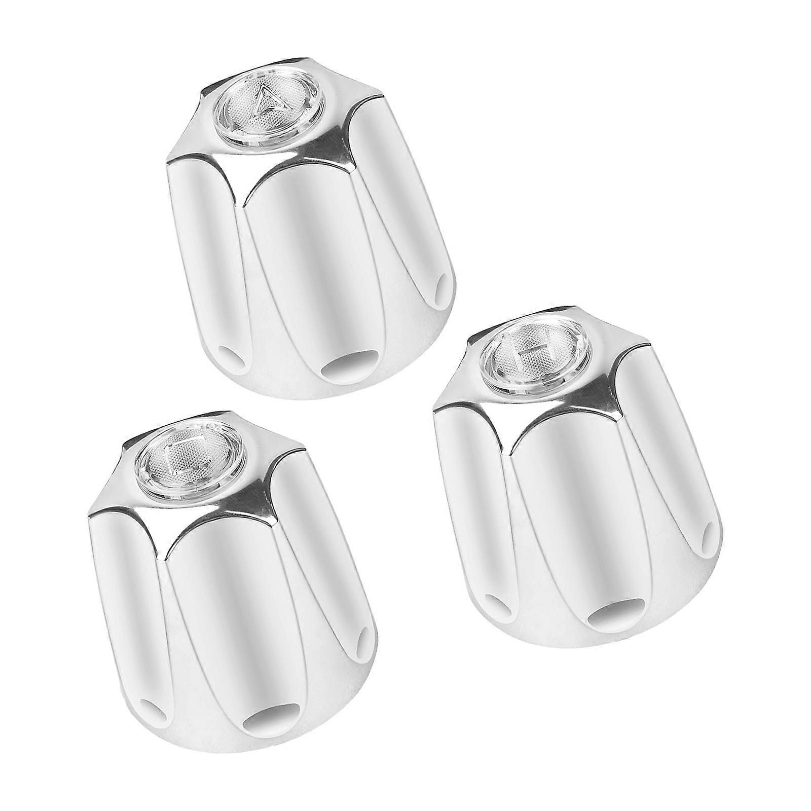 Classical Shower Handle Easy Screwdriver Installation Bathtubs Faucet Diverter Knobs No Tool Shower Handle Replacement  Silver