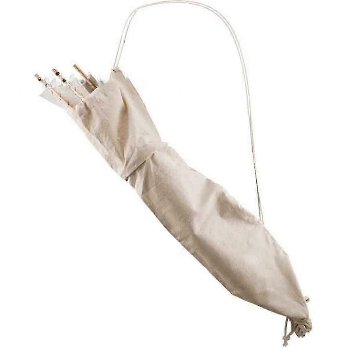 Medieval Retro Canvas Quiver with Laces, Lightweight Bow and Arrow Storage Bag