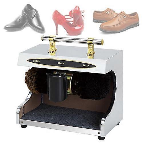 Automatic Electric Shoe Polisher with Induction Technology, Compact Titanium Design for Home and Office Use