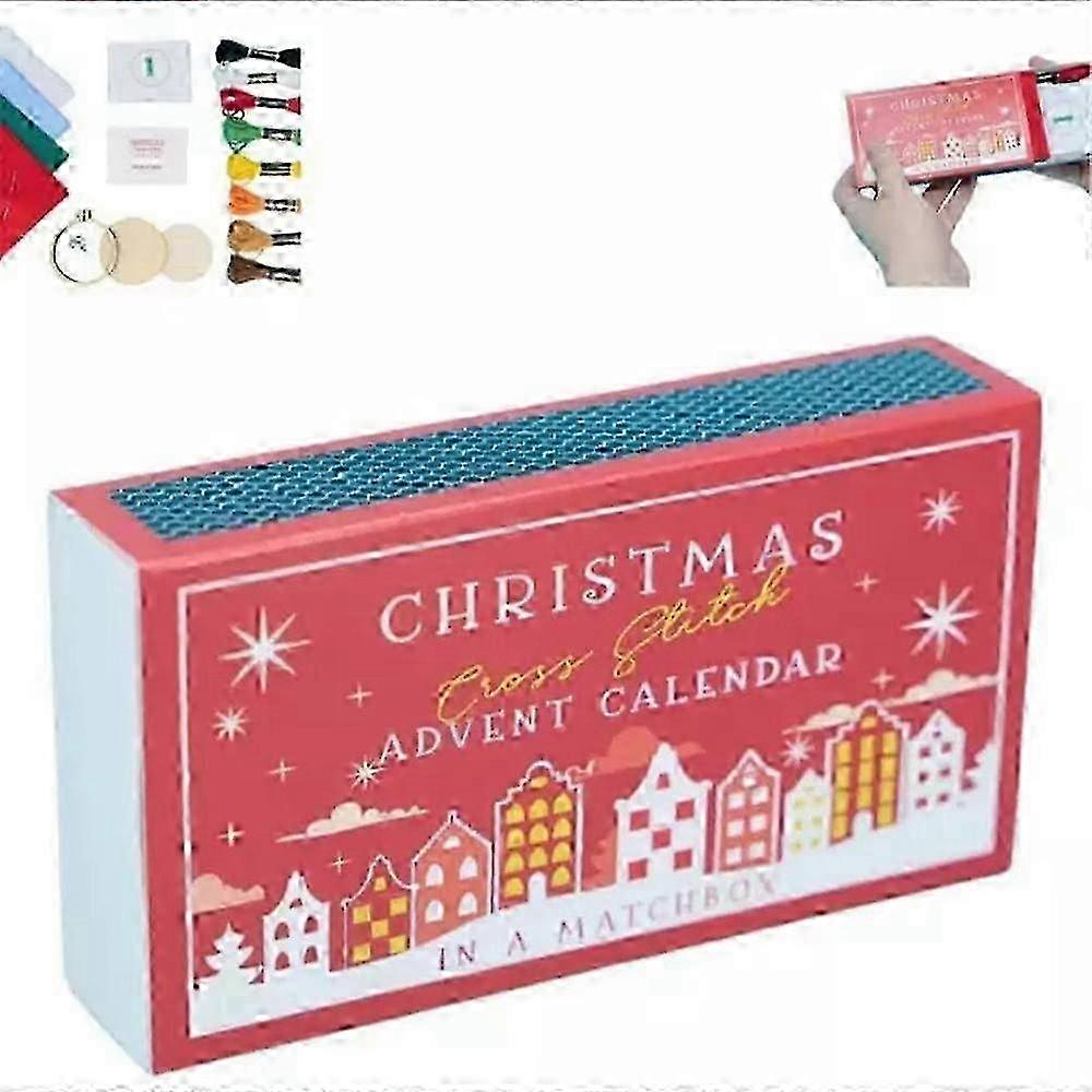 Cross Stitch Advent Calendar for Christmas with 25 Designs