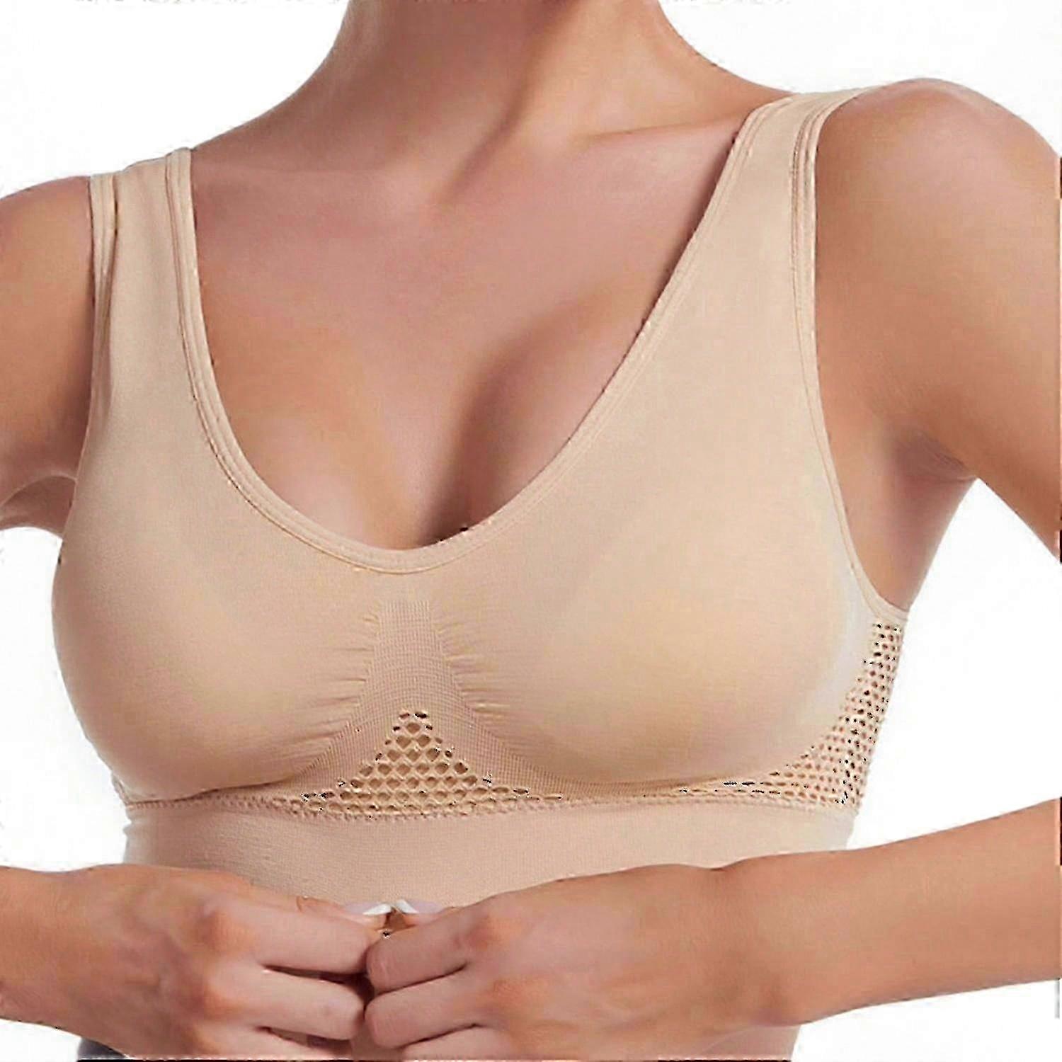Comfortable Supportive Wirefree Bra with Mesh Design for Plus Sizes 2024 New Model