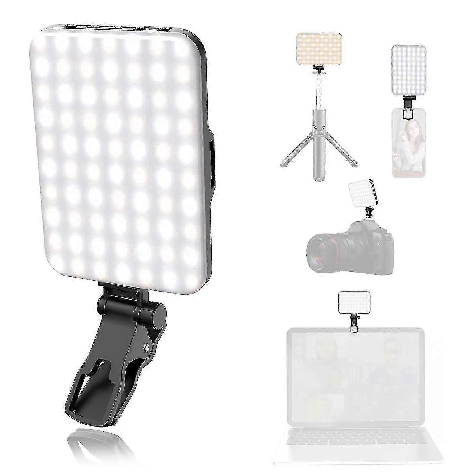 Pocket Clip-on LED Video Conference for Computer Tablet Mobile Phone DSLR Camera LED Fill 2500K-6500K Dimmable 25-26