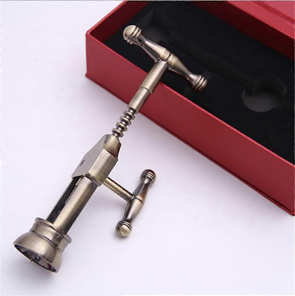 Red Wine Corkscrew with Gift Box, Retro Zinc Alloy Bottle Opener for Wine Lovers