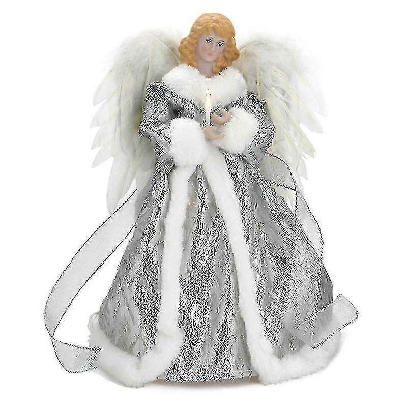 Christmas tree topper angel with lights and extended power cord