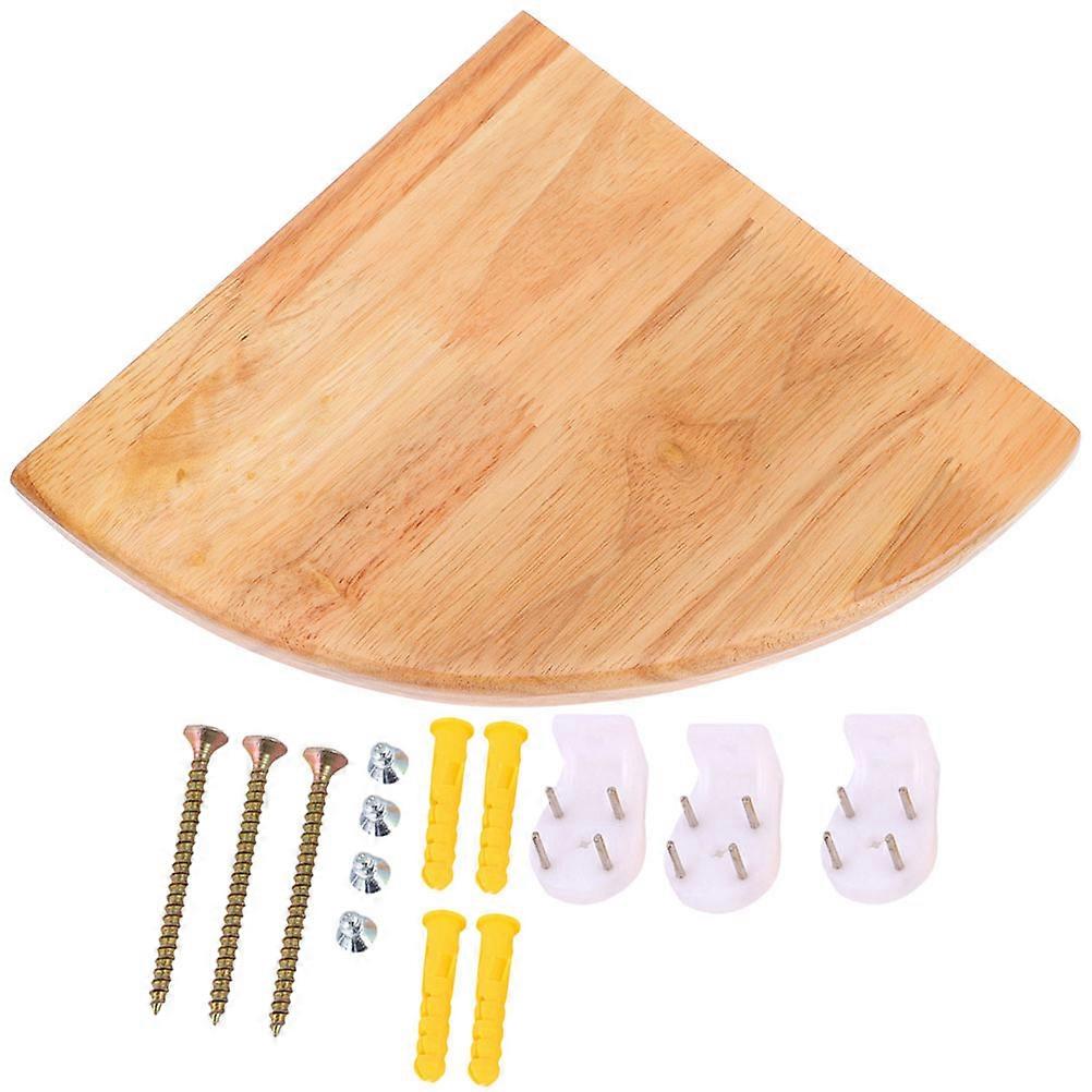 Wooden Corner Floating Shelf for Wall Storage Board Decorative Rack