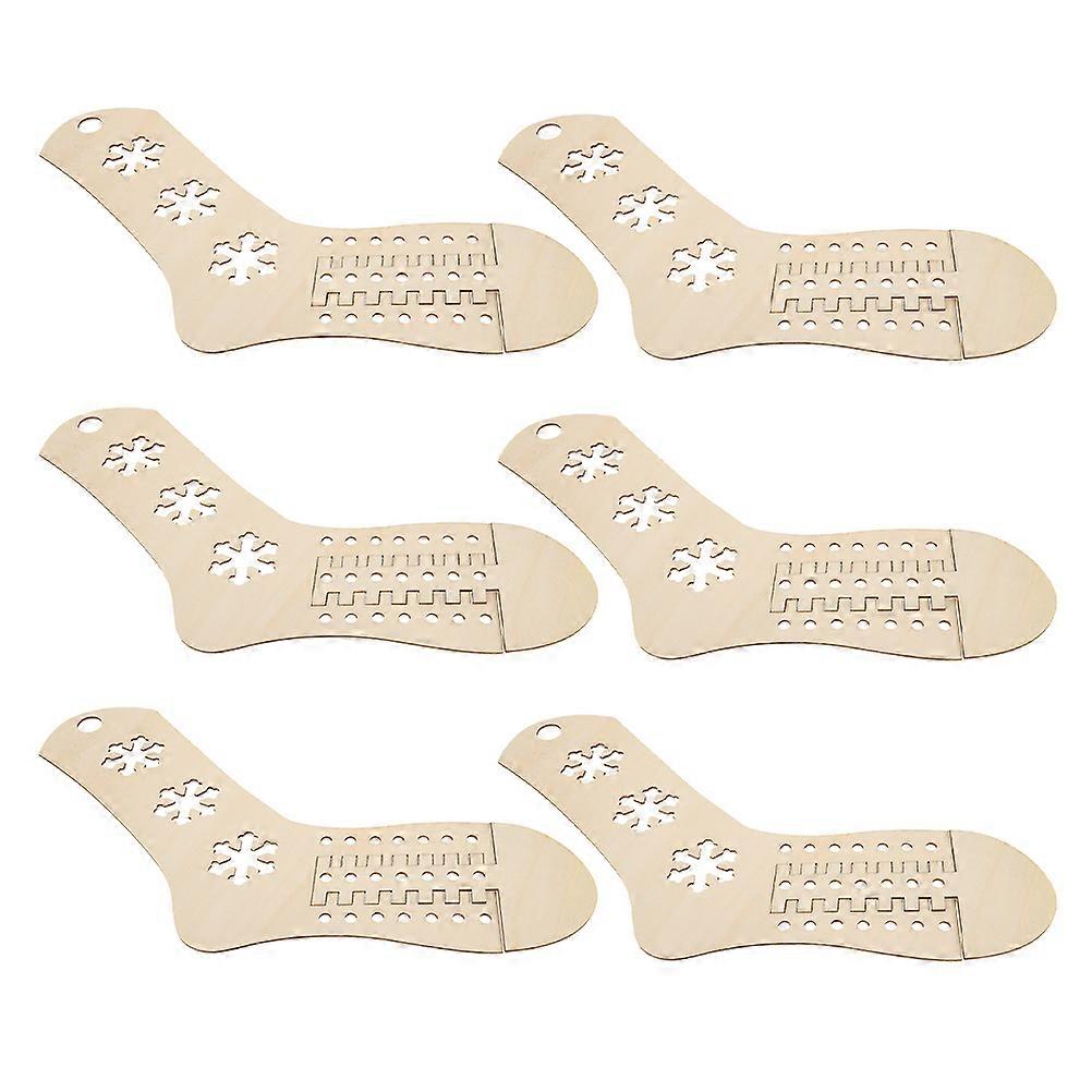 Adjustable Wooden Sock Blockers for Knitting 6Pcs Sock Stretchers Set