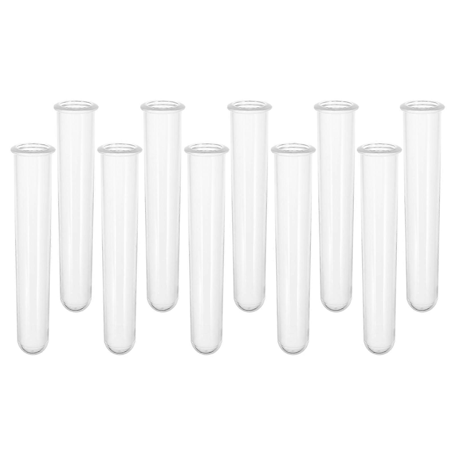 10Pcs Acrylic Test Tubes for Liquid Sample Distribution in Laboratory Use
