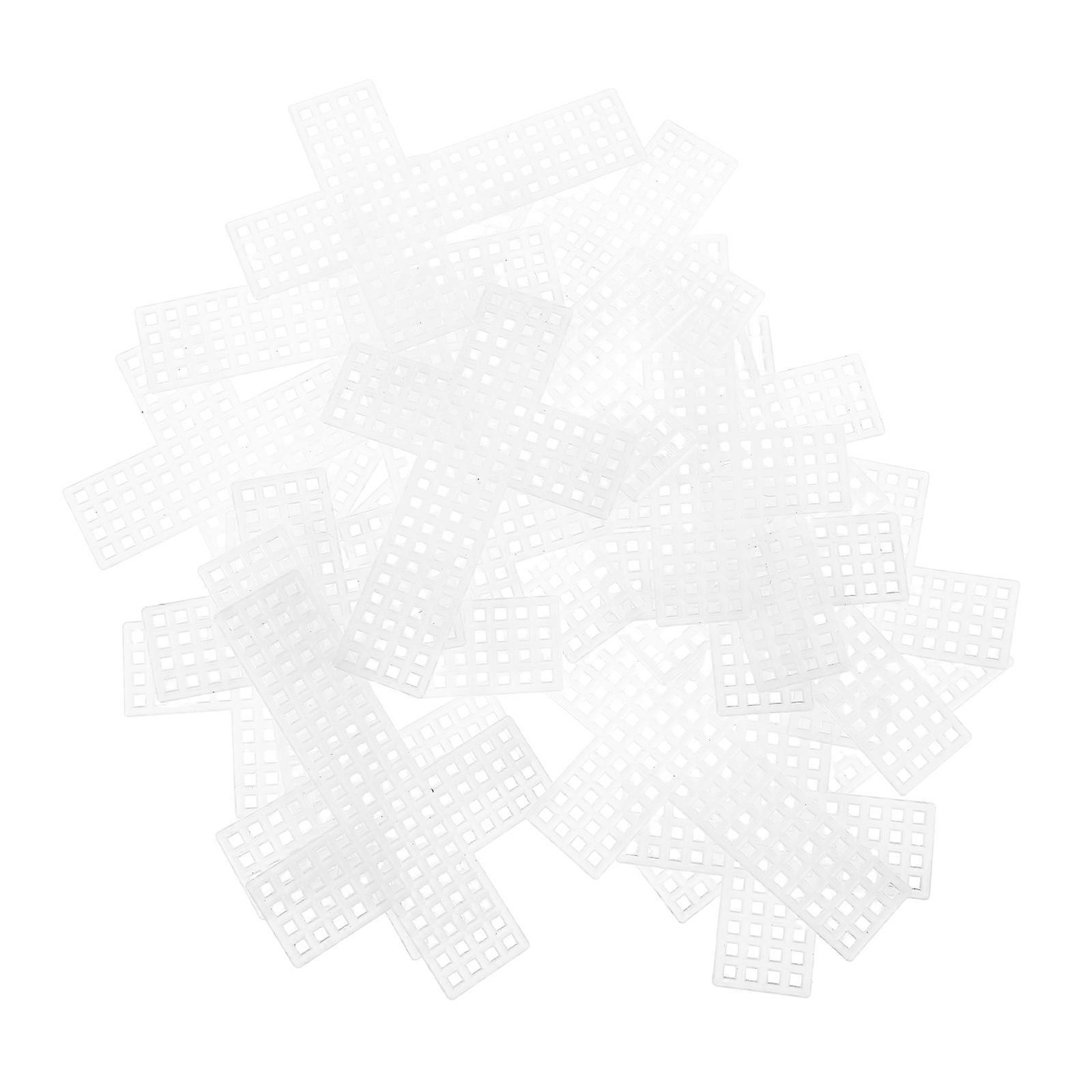 Kids Craft Plastic Mesh Canvas Sheets 20Pcs Cross Shape for Weaving Projects