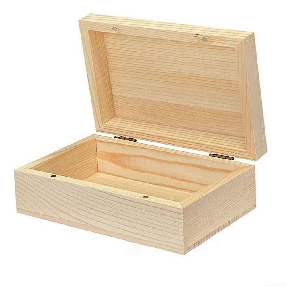 Light Wood Storage Box  Keepsake Box 14 X 9 X 5 Cm Handmade Wooden Case Natural Finish