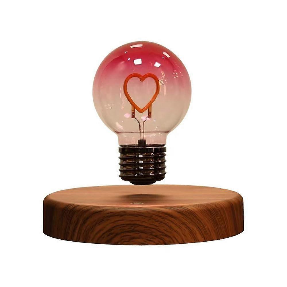 Magnetic Levitation Lamp with Heart Shape Floating LED Light, 360° Rotation Wireless Table Lamp