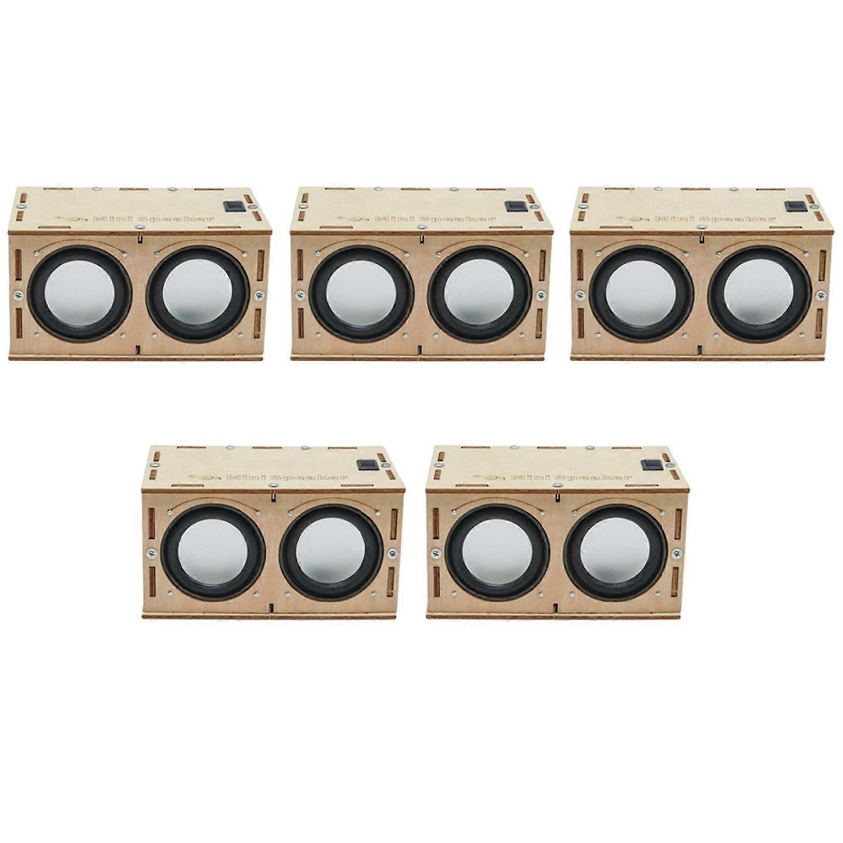 5set DIY Bluetooth Speaker Box Kit Electronic Sound Amplifier Builds Your Own Portable Wood Case Bluetooth Speaker Sound