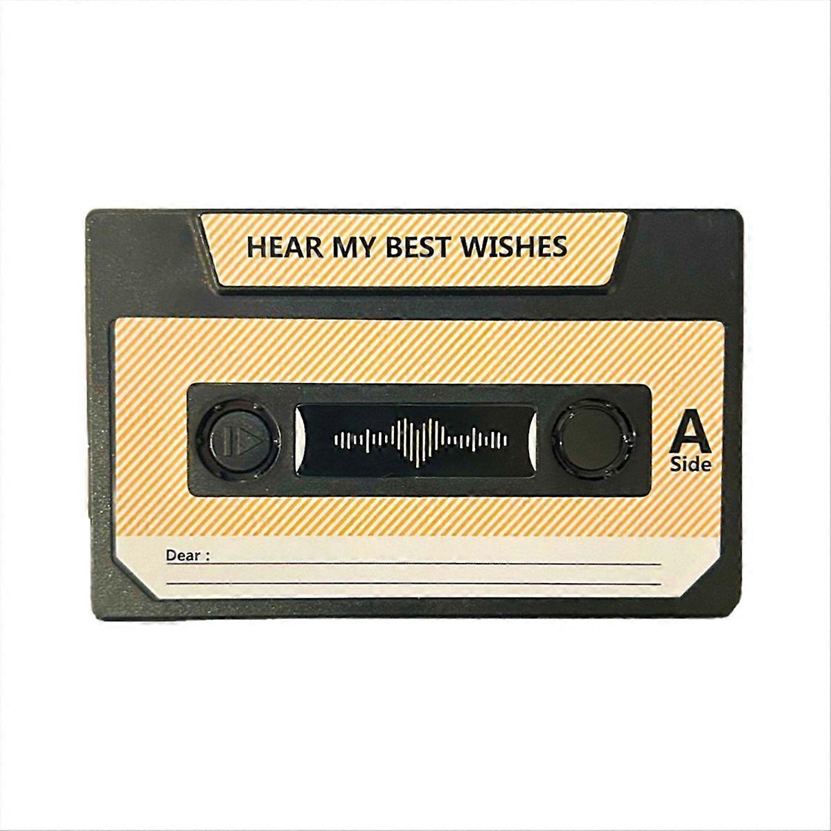 Optagelseskort til stemmebånd, 30 sekunder, gør-det-selv-optagelse, sort