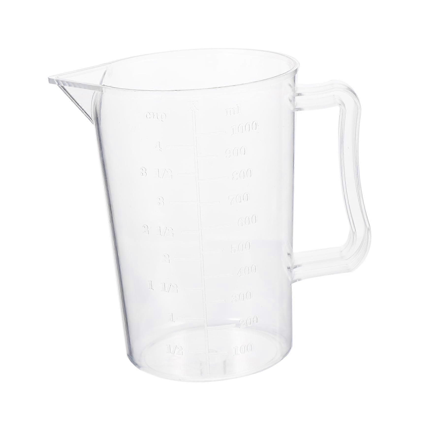 Clear Plastic Measuring Cup with Accurate Markings, EasyPour Spout for Baking and Cooking