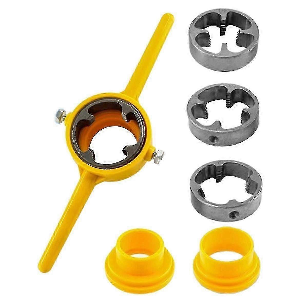 1PCS Plastic Pipe Thread Die Kit, PVC Pipe Threader Plumbing Tool