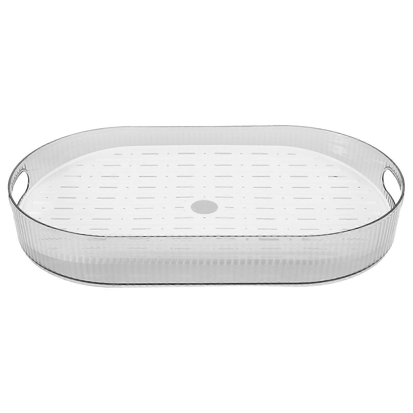 Oval Drip Tray for Creative Serving 1 Piece Transparent Pet