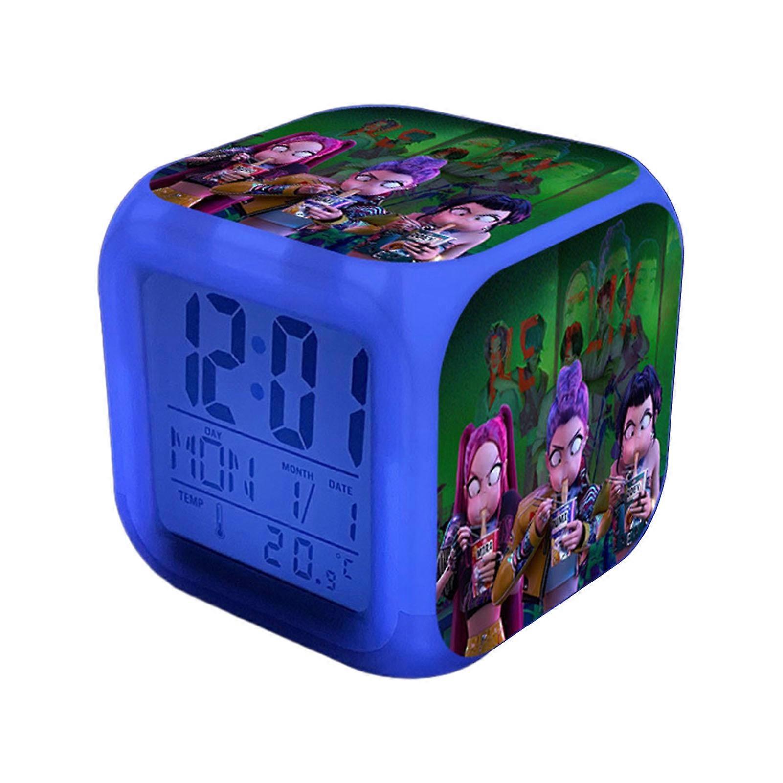 KPop Small Digital Alarm Clock with LED Display for Bedrooms Bedside 