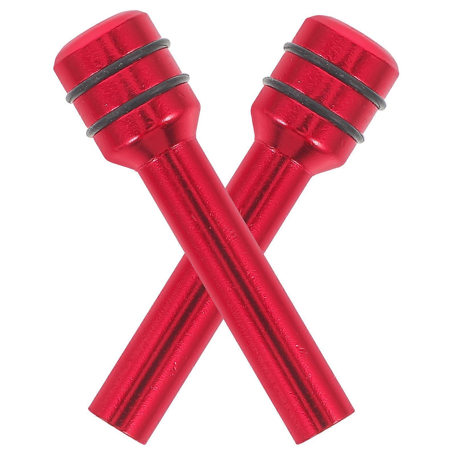 Red Car Door Lock Pull Pins Aluminum Alloy for Auto Security 2Pcs Set
