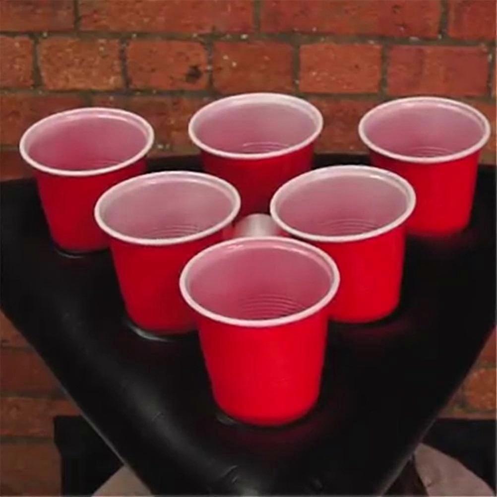 Inflatable Beer Pong Triangle Toss Game for Parties Bars, Interactive Throwing Game Toy, Funny Outdoor and Indoor Entertainment Accessory