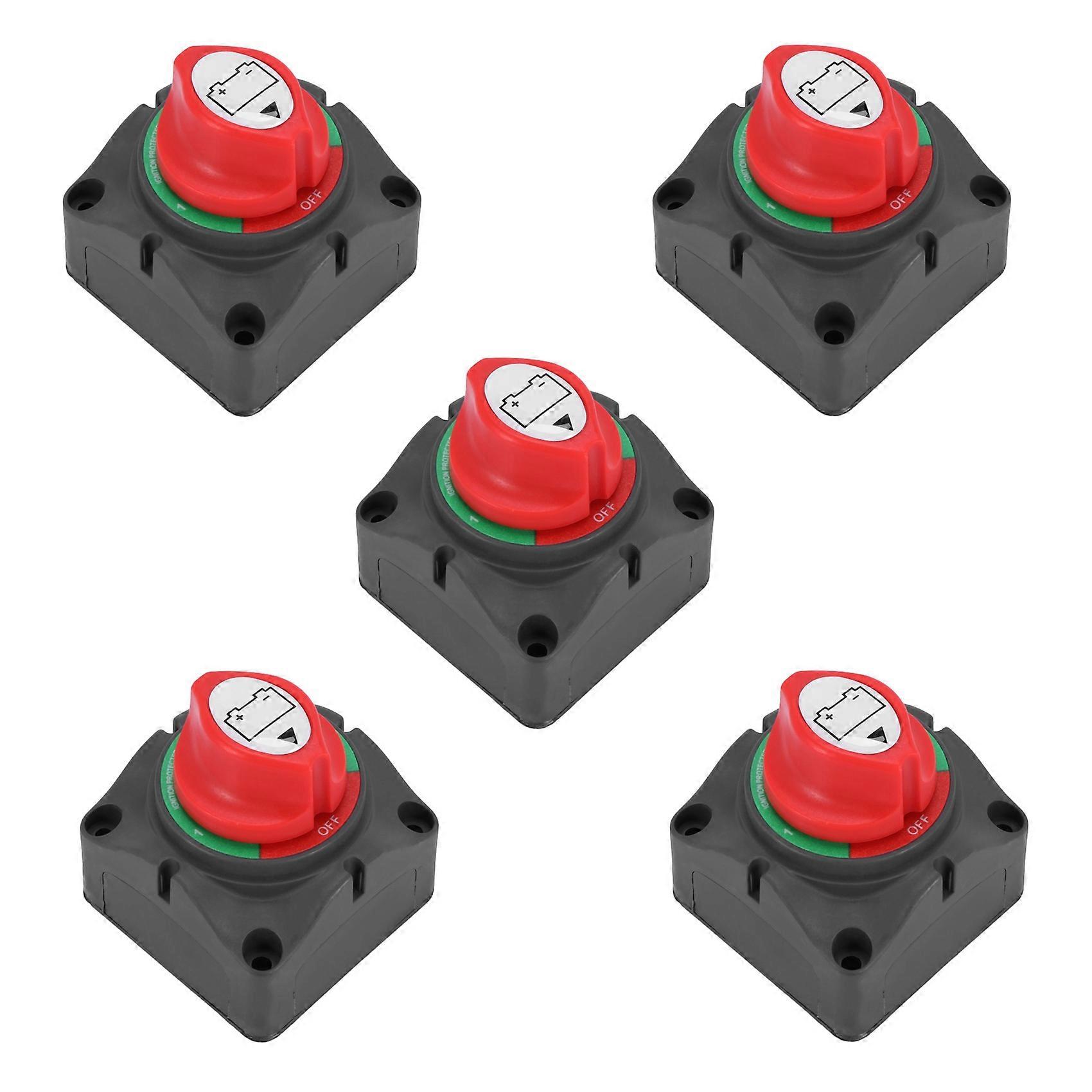 5X 3 Position Disconnect Isolator Master Switch, 12-60V Battery Power Cut Off Kill Switch