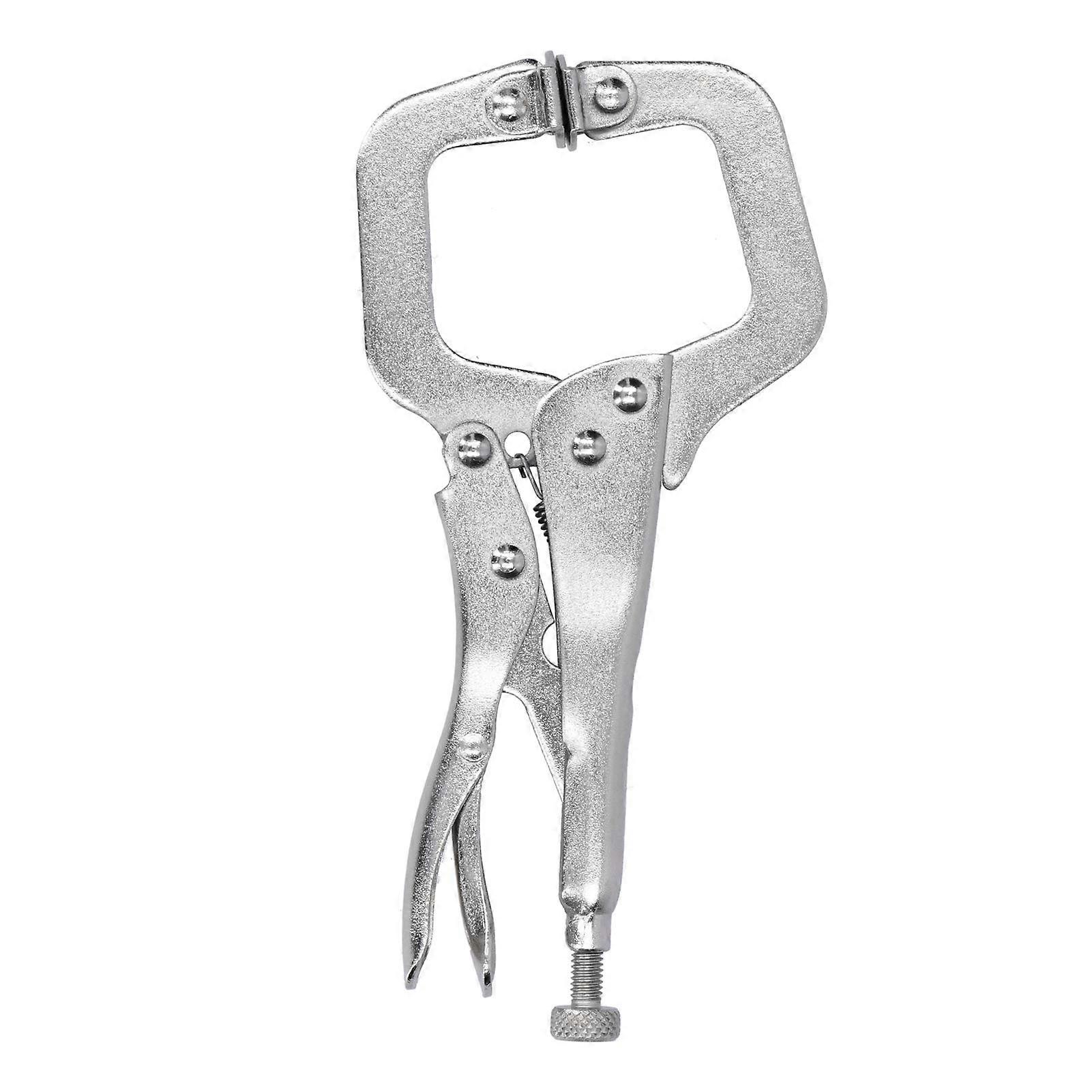 C Clamp Locking Pliers Heavy Duty Adjustable Swivel Pads for Woodworking Welding Carpentry