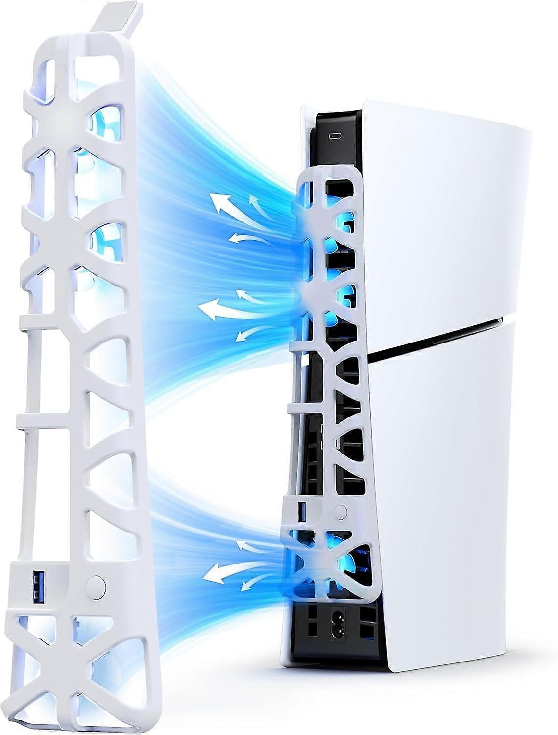 Cooling Fan with LED Lights, 3Speed USB Cooler for PS5 Slim Disc and Digital Console