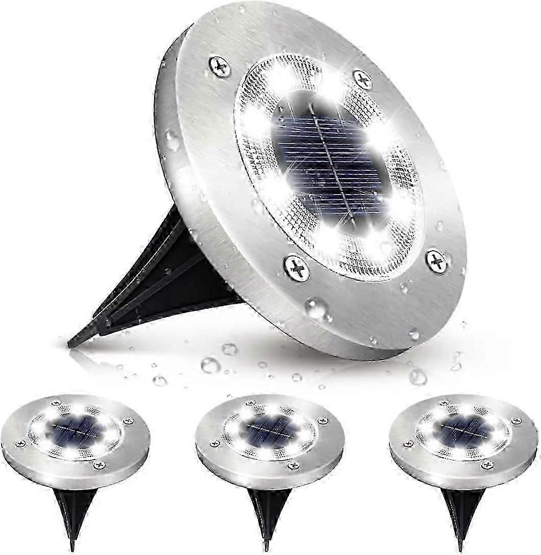 8-led Solar Garden Lights - Ip65 Waterproof Pathway Decor
