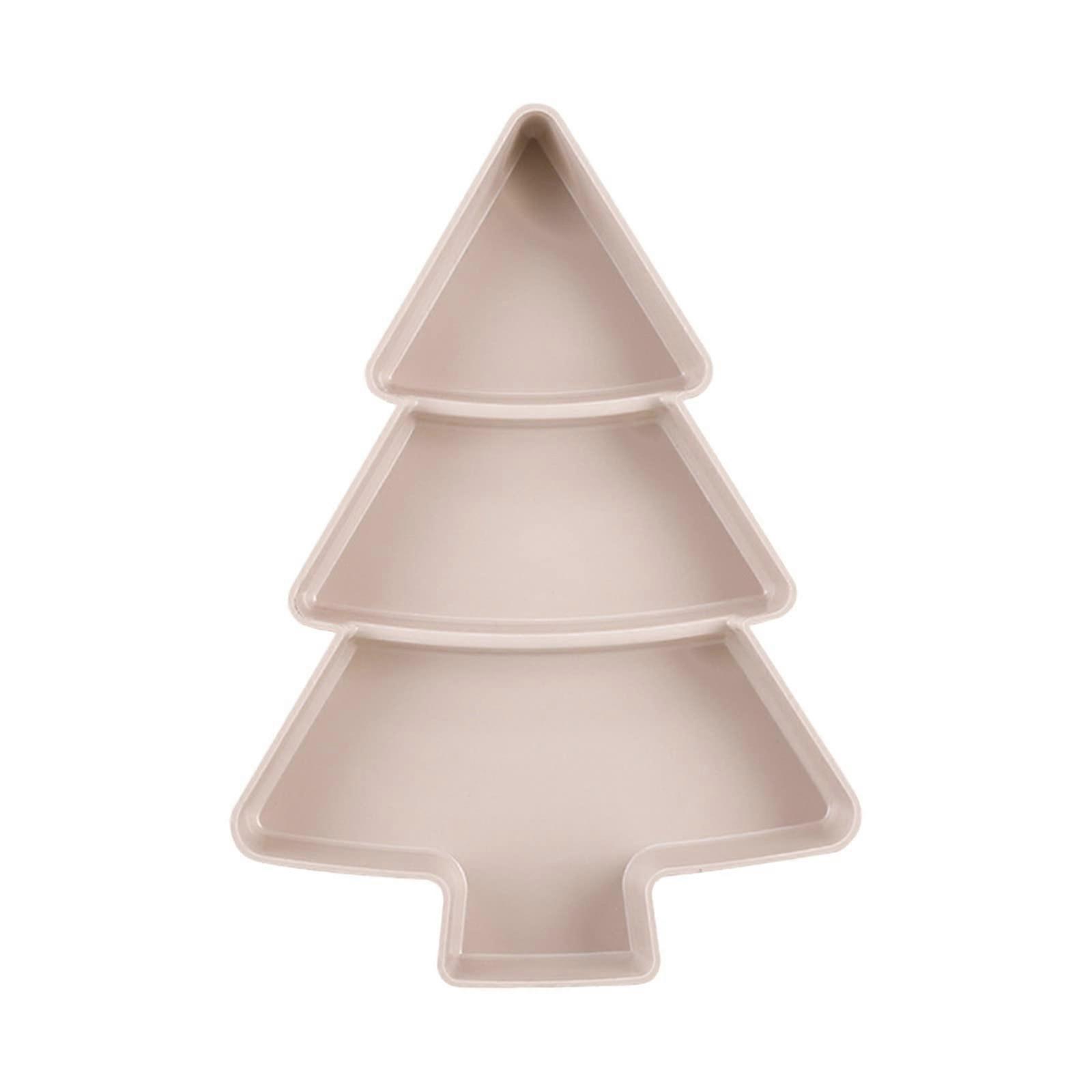 Ceramic Dinnerware Set with Pink Snack Serving Tray, Festive Christmas Design, One Size