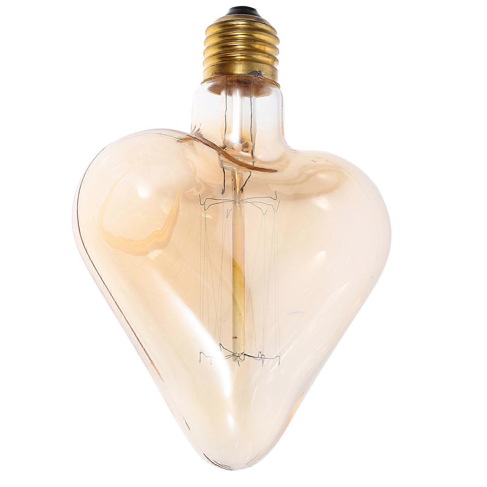 Heart Shape Tungsten Light Bulb Vintage Design for Wedding Decor E27 Holder