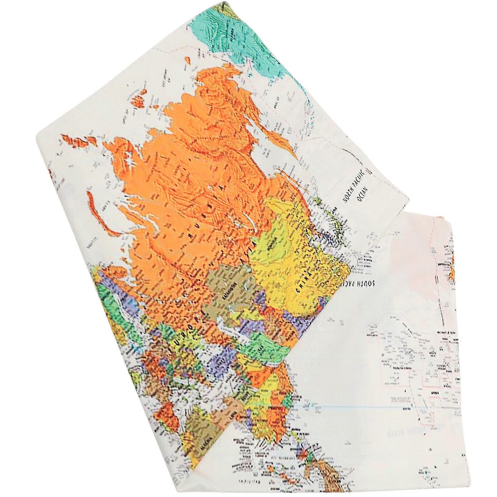 World Map Mural Tapestry Home Decor Bedroom Cloth Rectangle Wall Hanging Educational 1Set