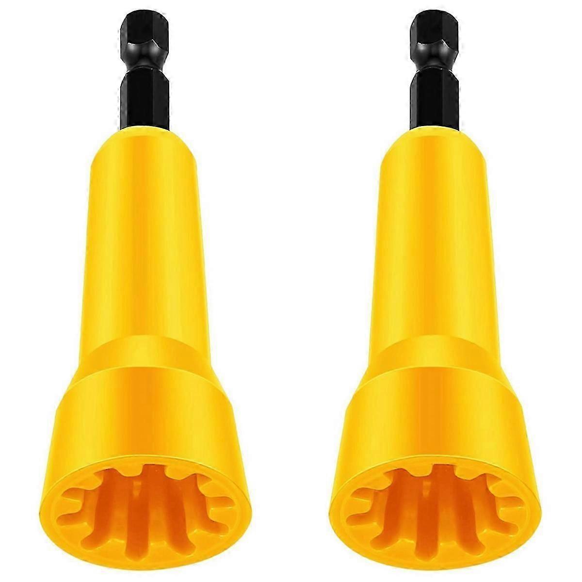 2Pc Wire Twisting Tool Wire Twister Tool Drill Wire Stripper -Yellow