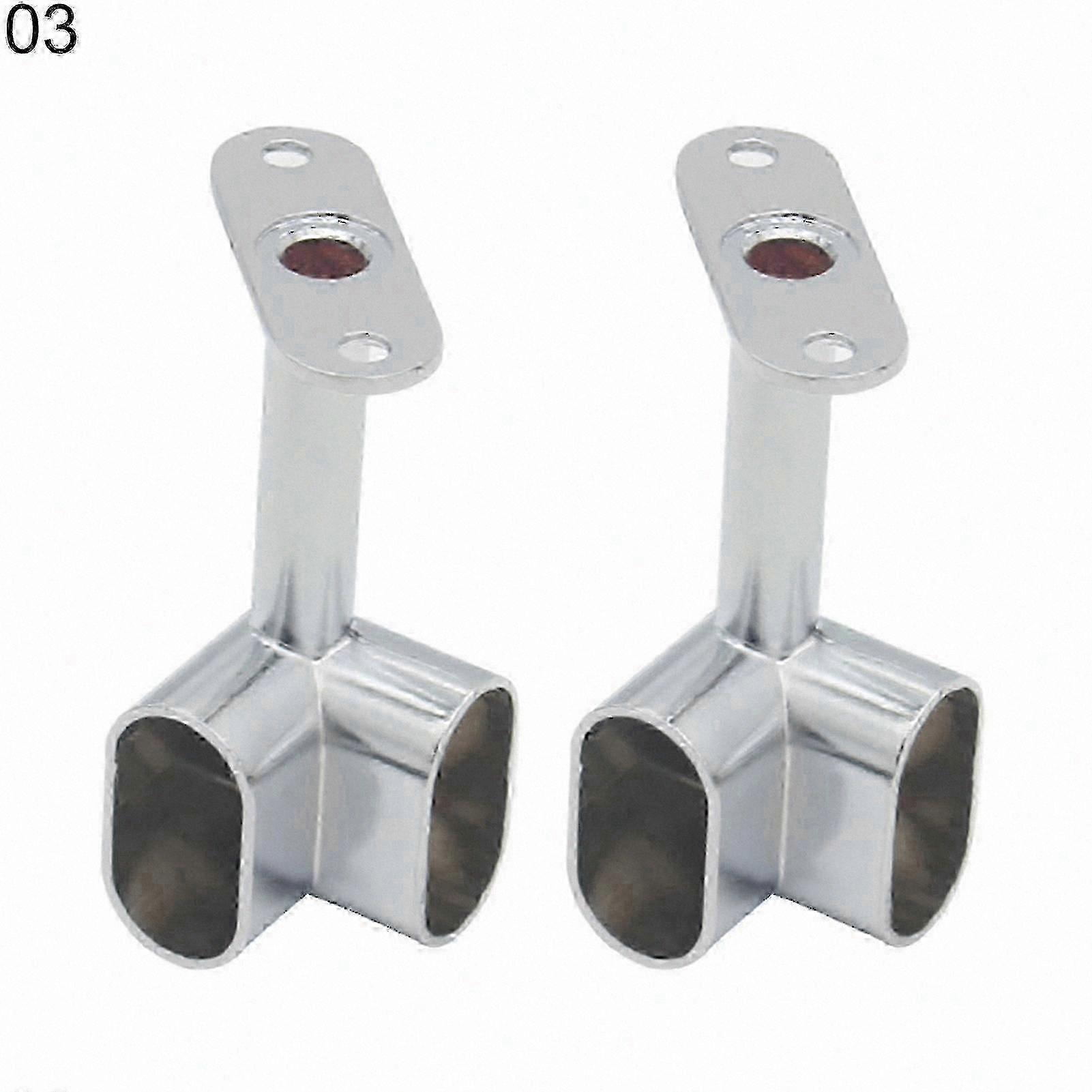 2-Pack Ceiling Mount Corner Wardrobe Rod Holder for Clothes Rail Support