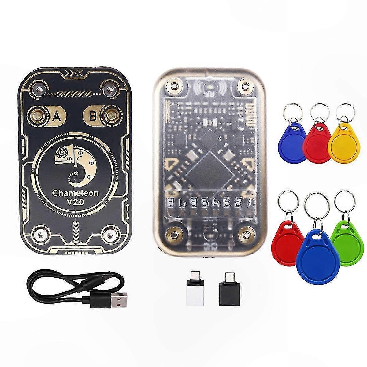 RFID Smart Chip Reader Emulator with 3x UID/CUID Keychain for 125Khz 13.56Mhz Card Decoding