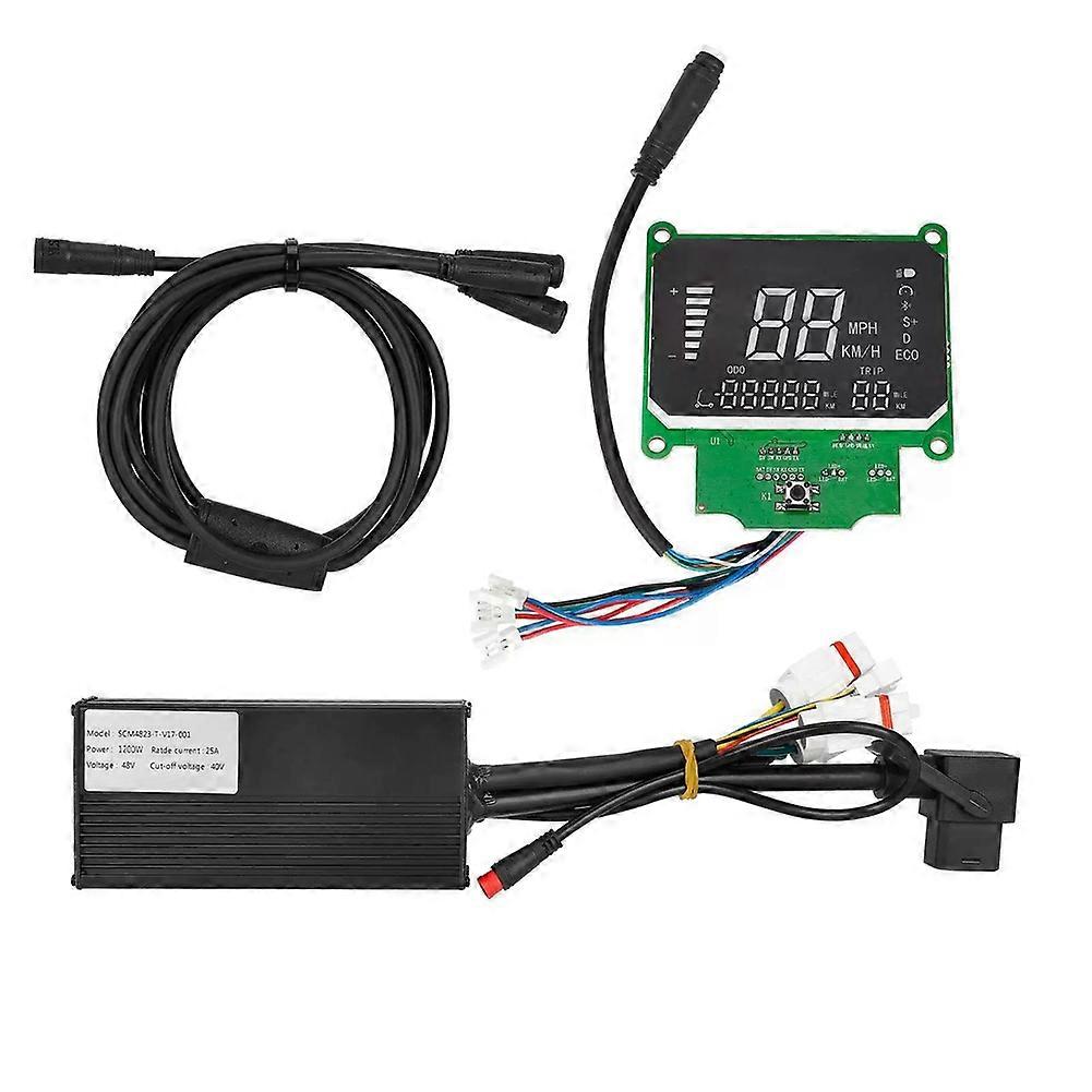 E-Scooter Controller Set for DUCATI E-Scooters Dual Brake Instrument Panel for MW21 48V 1200W Controller XT90 Plug