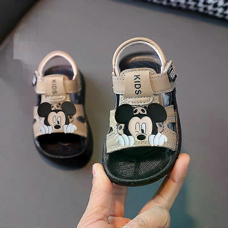 Disney Mickey Mouse Summer New childrens Beach Shoes Girls Baby Non Slip Soft Sole Toddler Shoes Boys Sandals Beach Shoes