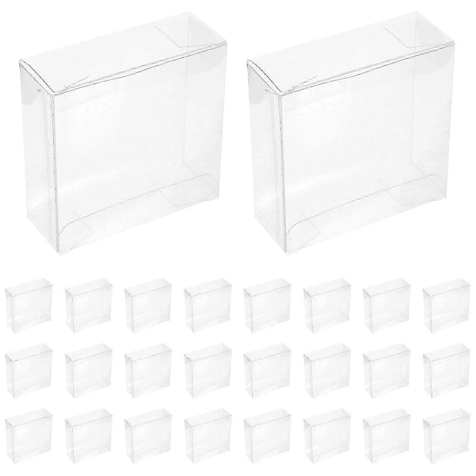 50pcs Goody Cases PVC Transparent Chocolate Packaging Boxes Candy Boxes