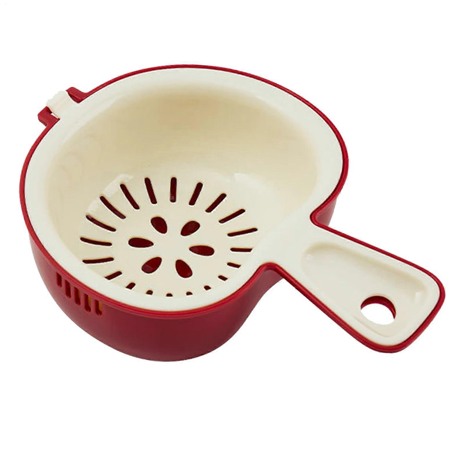 Collapsible Strainer Bowl with Handle and Secure Locks for Kitchen, Camping and Vegetable Washing