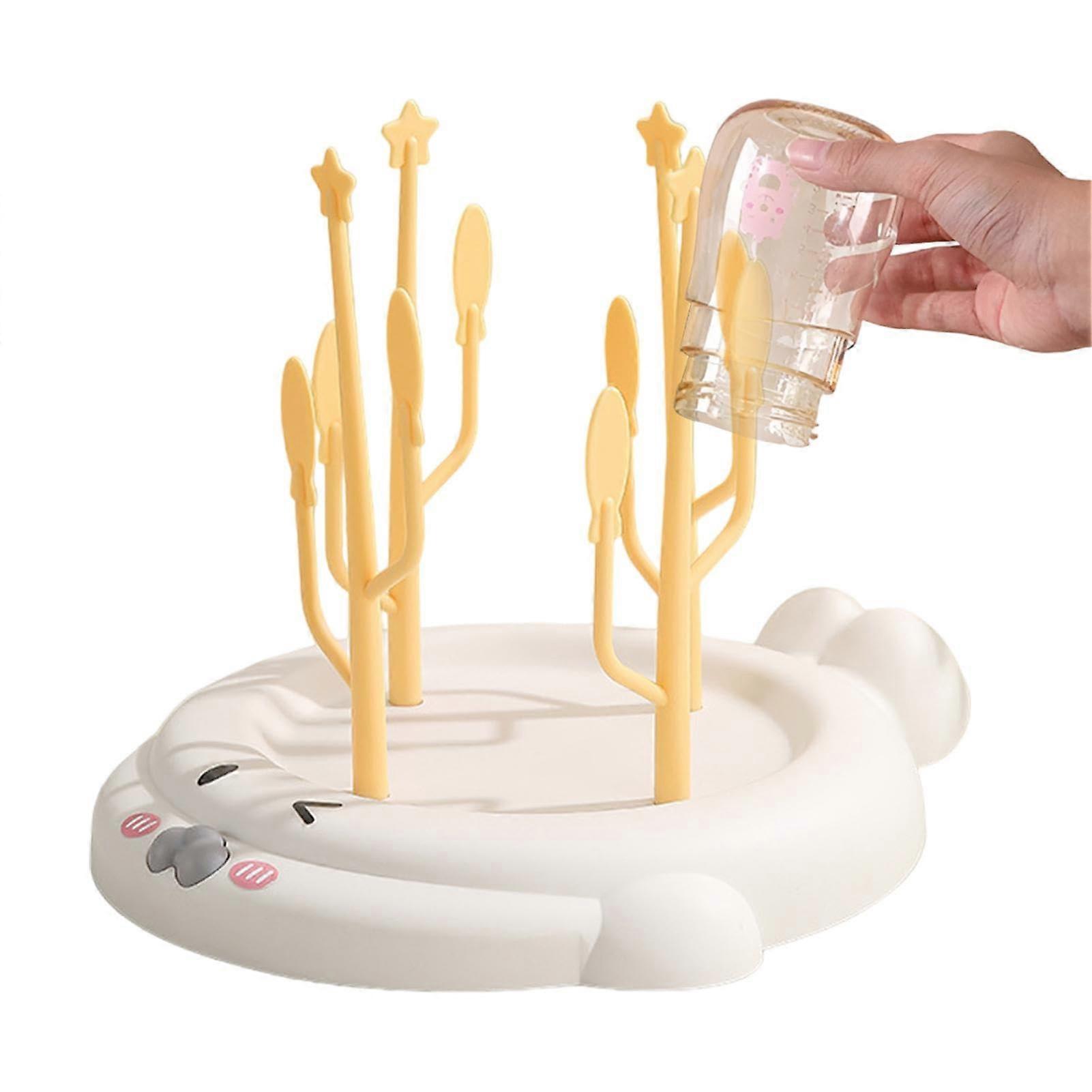 Baby Bottle Drying Rack Tree Design SpaceSaving Quick Drying Stand for Bottles and Cups