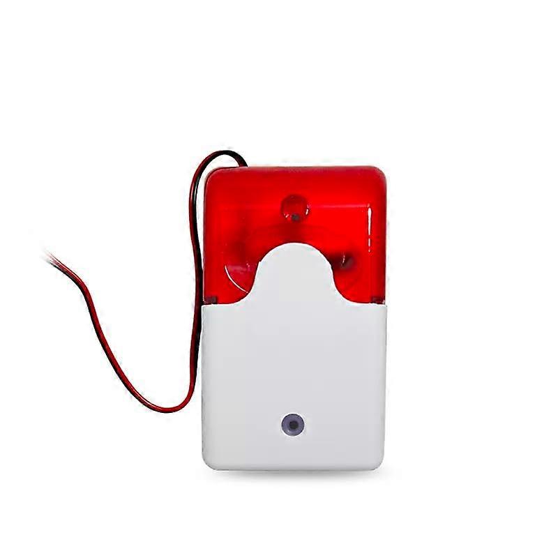Alarm Siren with Flashing Light, DR230 Compatible, 6.5ft Cable,  Visibility Red and White