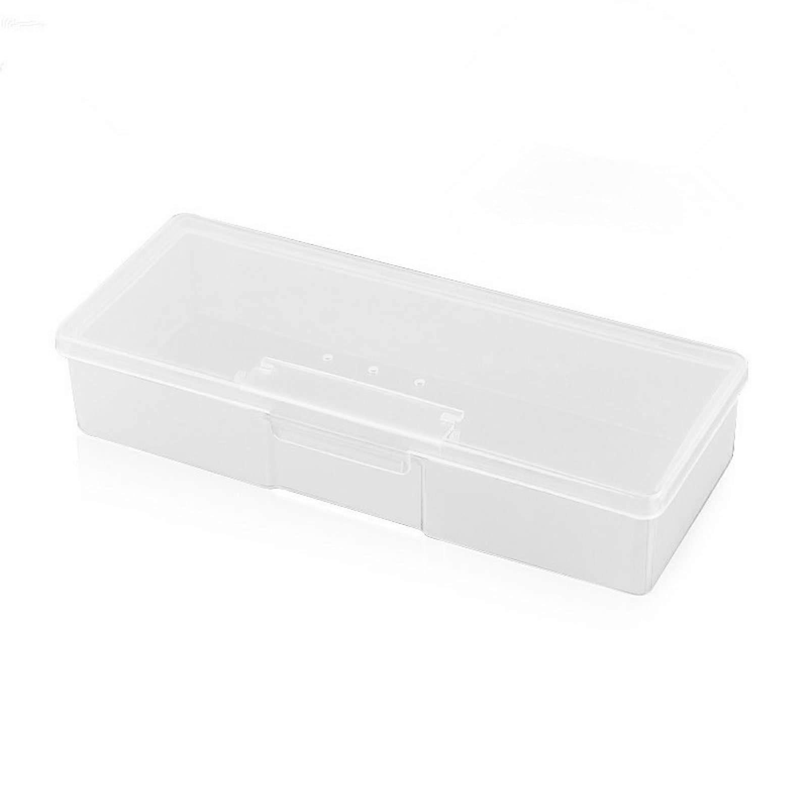 Clear Storage Box with Transparent Quick View for Makeup Brushes and Compact Bathroom Organization