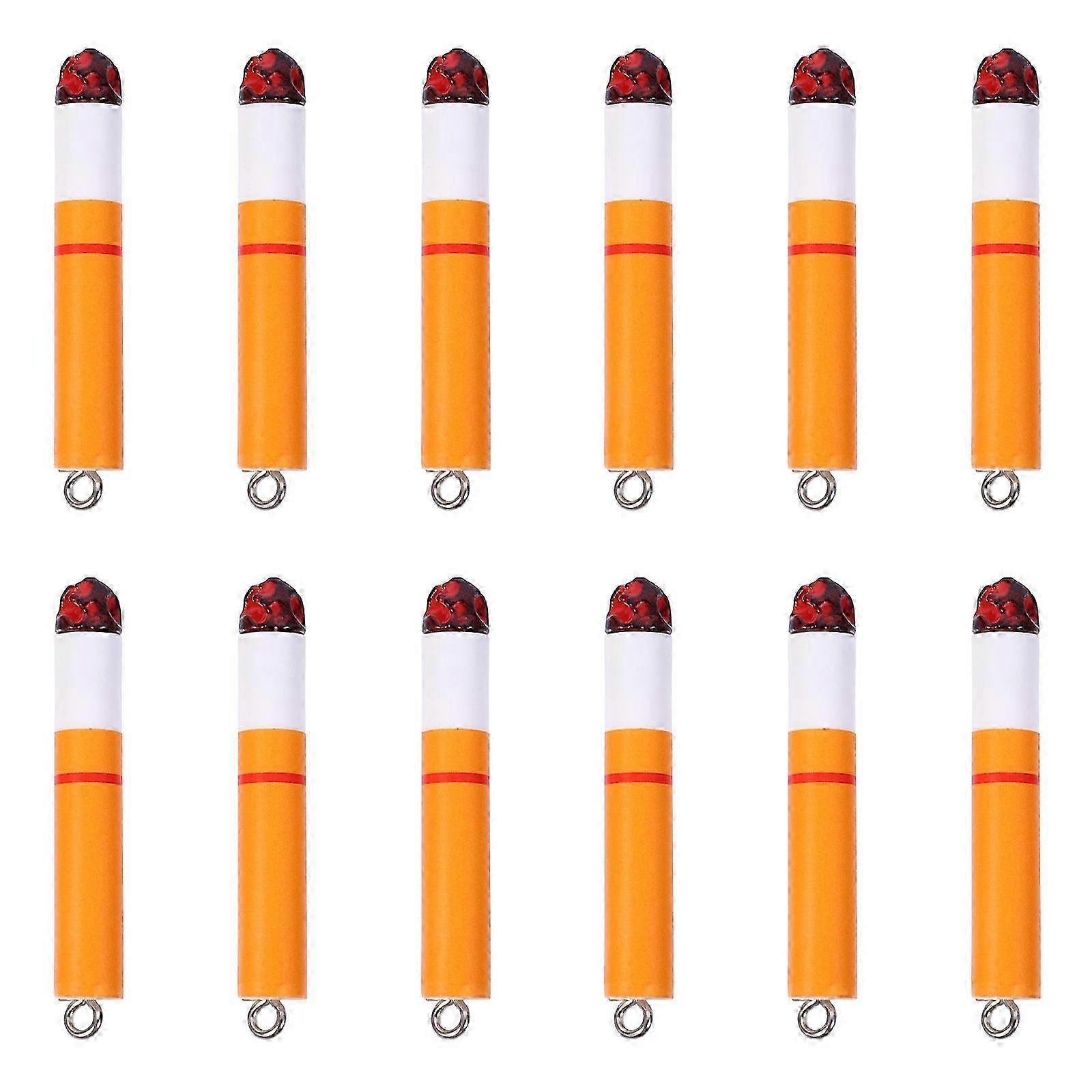 12Pcs Fun Mini Simulation Cigarette Keychains as Car Accessories in Assorted Colors